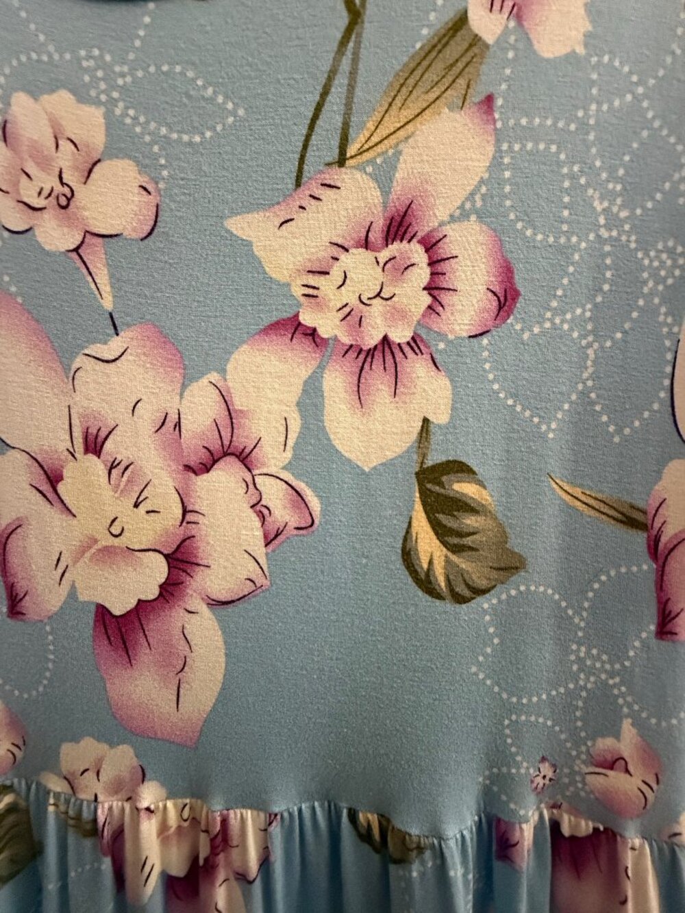 Viishow, Floral Dress, Maxi Dress, Light Blue, 2XL